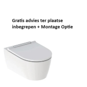 Geberit Selnova hangtoilet PACK Rimfree (hangtoilet + zitting met Softclose/Quick Release) zonder spoelrand - wit - diepspoel - bevestiging bovenaan