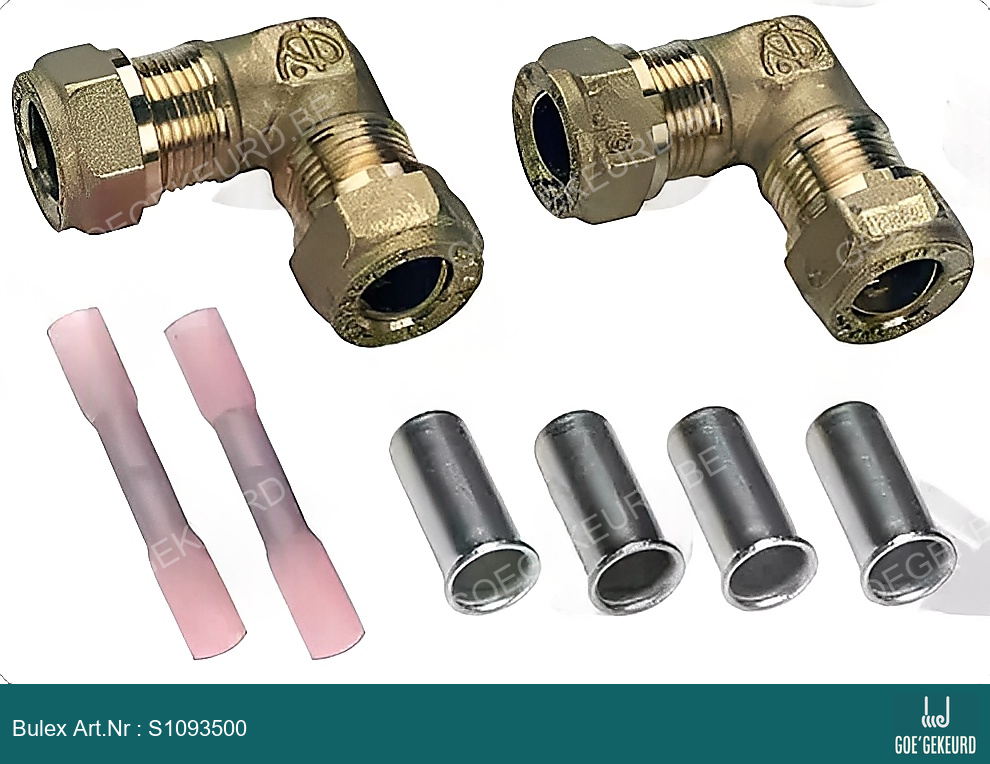 Knelkoppeling, (set van 2) – zijaanzicht • BULEX Art.NR: S1093500